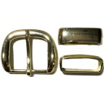 BUCKLE BELT SET 1 25mm GOLD